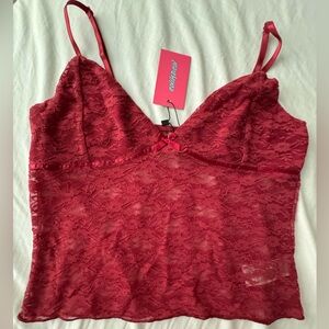 Eira Sheer Lace Tank Top - Edikted